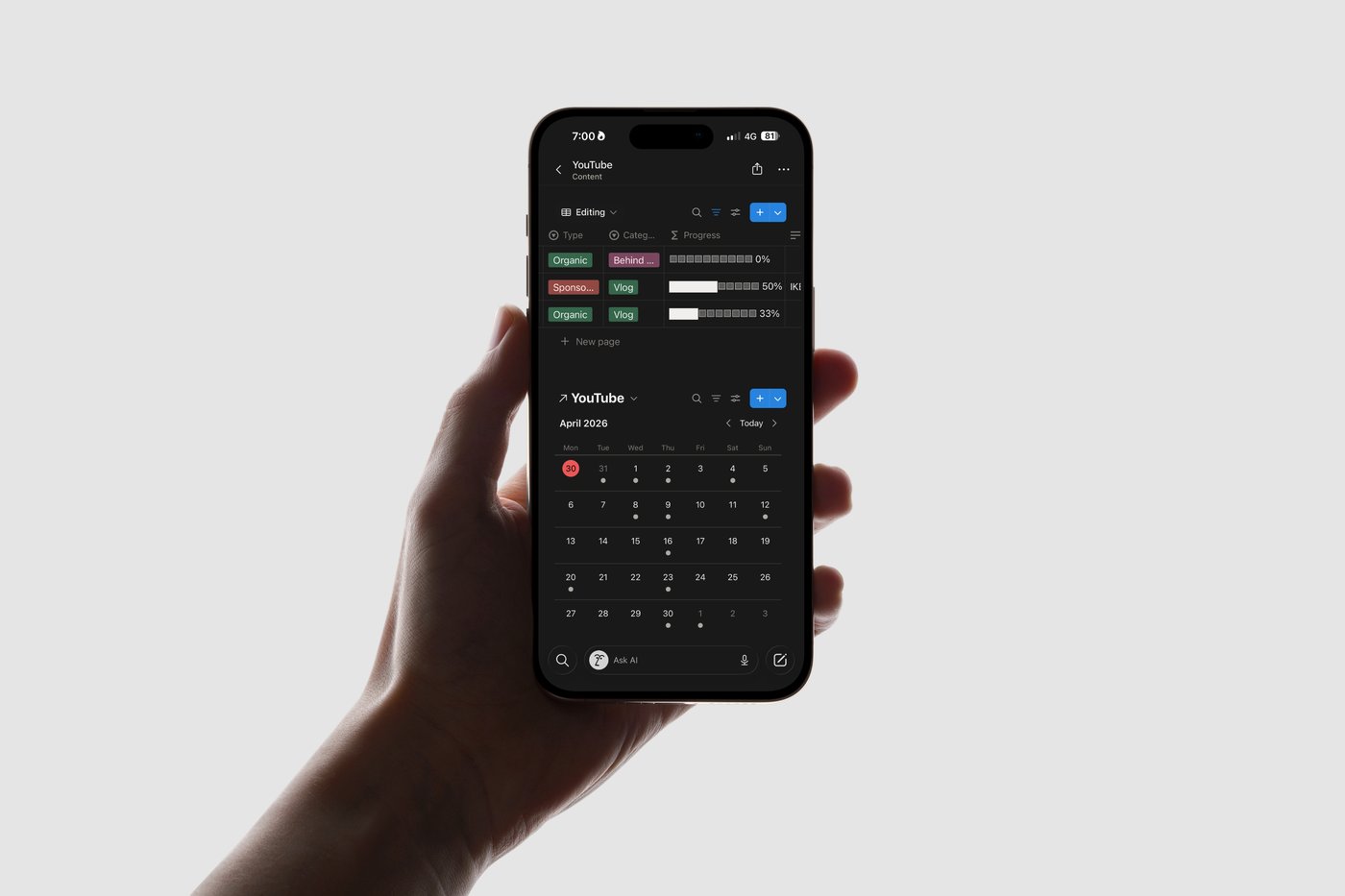 YouTube on iPhone